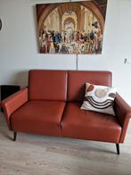 Strak tweepersoons bankje echt leer, Ophalen, 150 tot 200 cm, Tweepersoons, 75 tot 100 cm