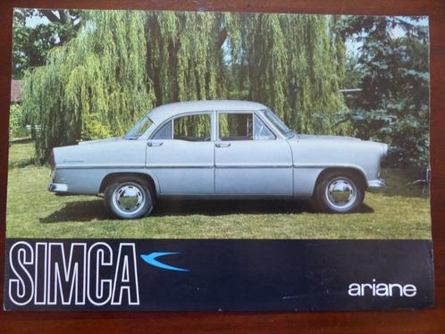 Simca Ariane 1959 1960 brochure sheet, Boeken, Auto's | Folders en Tijdschriften, Gelezen, Overige merken, Verzenden