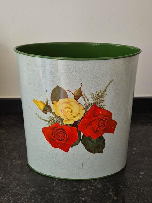 Vintage prullenbak van Tomado, Huis en Inrichting, Woonaccessoires | Prullenbakken, Gebruikt, Metaal, Minder dan 50 cm, Ophalen of Verzenden