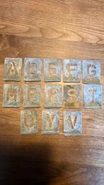 Zinken sjablonen maat 4 oud letters niet compleet, Ophalen of Verzenden, Gebruikt, Overige typen