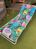 Vintage lig bed stretcher zonnebed, Tuin en Terras, Ligbedden, Gebruikt, Ophalen of Verzenden, Metaal