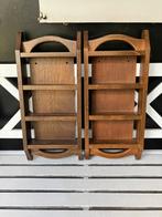 Twee 2 hout houten wandrek wandrekken kruidenrek vintage, Huis en Inrichting, Woonaccessoires | Etagères, Ophalen of Verzenden