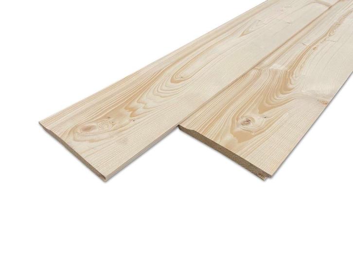 Wandbekleding | Vuren rabatdelen / V-delen - OUTLET, Doe-het-zelf en Verbouw, Hout en Planken, Nieuw, Plank, Vuren, 300 cm of meer