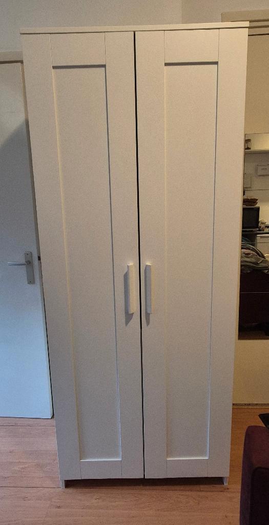 Witte kledingkast Ikea Brimnes 2 deuren, Huis en Inrichting, Kasten | Kledingkasten, Gebruikt, 150 tot 200 cm, 50 tot 100 cm, 50 tot 75 cm
