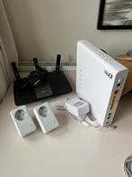 2 modems en TP links voor verdelen wifi door het huis, Computers en Software, Routers en Modems, Ophalen, Gebruikt