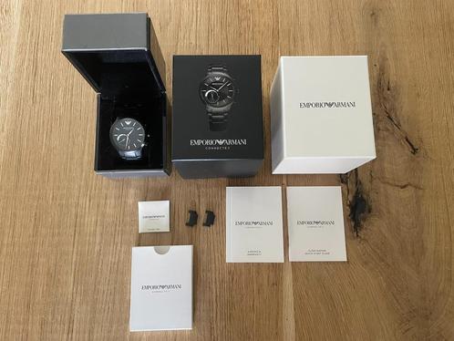 Emporio Armani Connected Hybrid smartwatch, Sieraden, Tassen en Uiterlijk, Smartwatches, Zo goed als nieuw, Zwart, Stappen, Traptreden