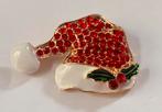 Kerstbroche kerstmuts, Ophalen of Verzenden, Zo goed als nieuw, Zilver, Overige materialen