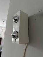 Space age wandlamp wit metaal, vintage design lamp