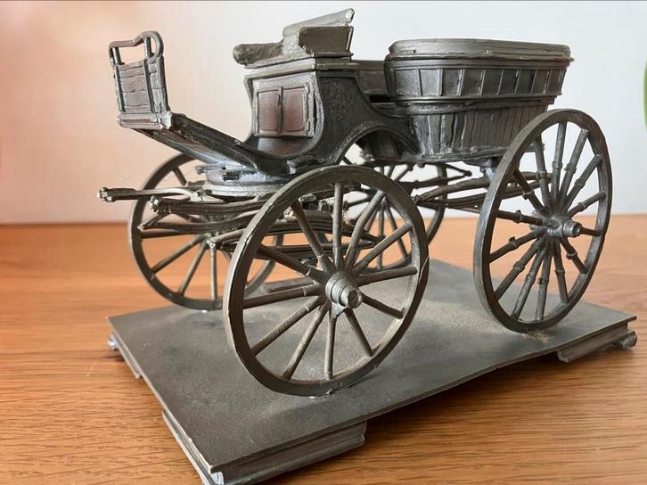 L. S. Tinnen WAGONETTE 1870, Antiek en Kunst, Antiek | Tin, Ophalen of Verzenden