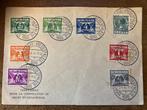 8 zegels enveloppe gestempeld vredespaleis conferentie 1930, Postzegels en Munten, Brieven en Enveloppen | Nederland, Envelop