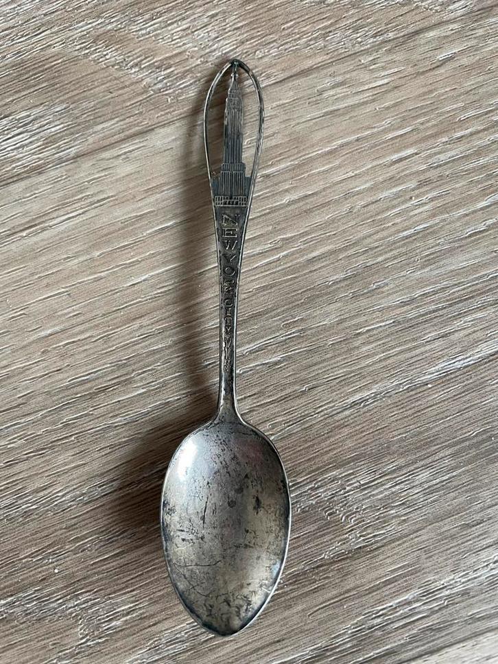 Vintage New York City lepel - verzilverd (wd30), Antiek en Kunst, Antiek | Bestek, Ophalen of Verzenden