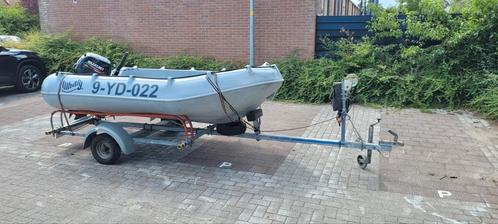 Whally 310 met kar en 10pk motor Suzuki, Watersport en Boten, Accessoires en Onderhoud, Zo goed als nieuw, Ophalen
