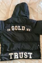 Zwarte winterjas In Gold We Trust maat L, Kleding | Heren, Jassen | Winter, Maat 52/54 (L), Zwart, Ophalen of Verzenden, Zo goed als nieuw