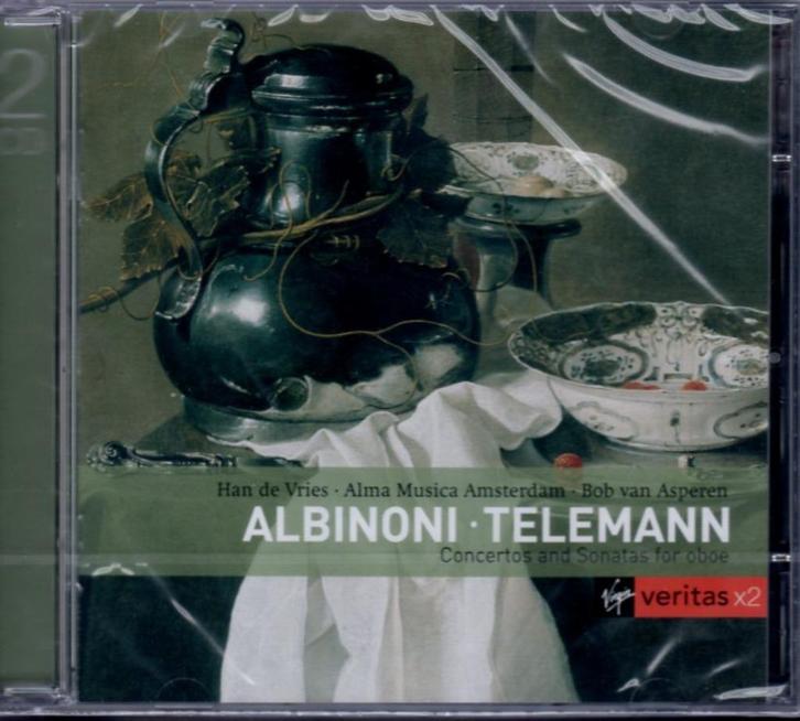 NIEUW 2CD Albinoni, Telemann: Oboe Sonatas / Han de Vries, Cd's en Dvd's, Cd's | Klassiek, Nieuw in verpakking, Kamermuziek, Barok