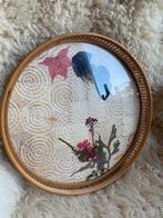 Vintage bamboe dienblad jaren ‘70, Ophalen of Verzenden, Gebruikt, Rond, Hout