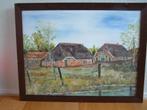 dalfsen- Ommen   60 x 80 olie verf op doek, Antiek en Kunst, Ophalen