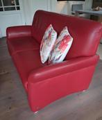 Ruime 2 zits lerenbank, Huis en Inrichting, Banken | Bankstellen, Ophalen, Gebruikt, Minder dan 75 cm, 150 tot 200 cm