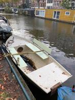 Stalen grachtenboot/sloep & 9.9PK motor, Watersport en Boten, Bootonderdelen, Ophalen, Gebruikt