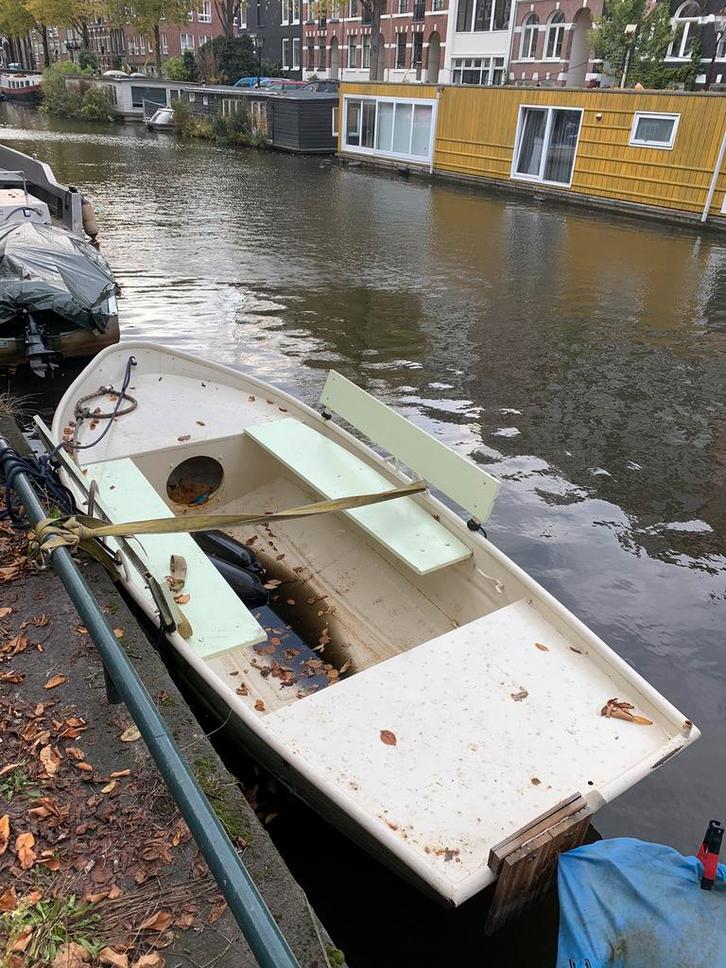 Stalen grachtenboot/sloep & 9.9PK motor, Watersport en Boten, Bootonderdelen, Gebruikt, Ophalen