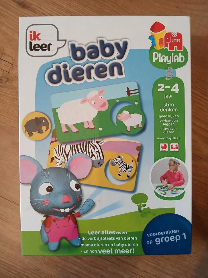 Jumbo Playlab Ik Leer Baby Dieren Puzzel 2-4 jaar, Kinderen en Baby's, Speelgoed | Educatief en Creatief, Zo goed als nieuw, Puzzelen