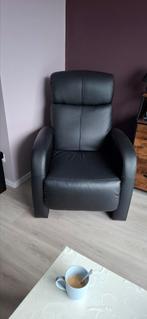 Zwarte fauteuil, gratis ophalen, Huis en Inrichting, Ophalen, Gebruikt, 75 tot 100 cm, 50 tot 75 cm