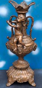 Putti altaar kandelaar. Brons. Ca 1875. 40 cm., Antiek en Kunst, Ophalen, Koper of Brons