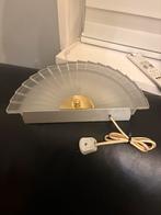 Happy Light ‘Waaier' wandlamp geperst glas metaal - 90's, Ophalen of Verzenden, Zo goed als nieuw, Glas
