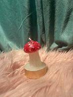 Paddestoel waxinelichtje kaars kerst, Huis en Inrichting, Woonaccessoires | Kandelaars en Kaarsen, Ophalen of Verzenden, Zo goed als nieuw