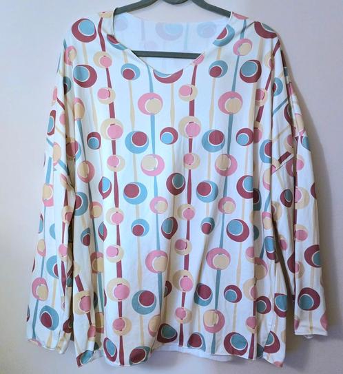 Zachte Top met Print - Maat L, Kleding | Dames, Tops, Zo goed als nieuw, Maat 42/44 (L), Overige kleuren, Lange mouw, Verzenden