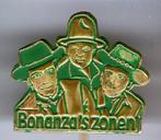 Bonanza zonen groen op koper TV/stripfiguur speldje ( R_066), Verzenden, Nieuw, Figuurtje, Speldje of Pin