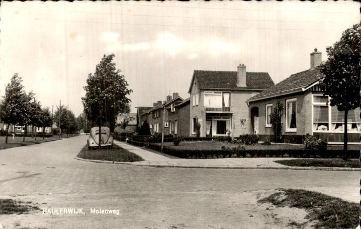 Haulerwijk - Molenweg, Verzamelen, Ansichtkaarten | Nederland, Gelopen, Friesland, 1940 tot 1960, Ophalen of Verzenden