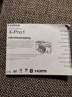 Fujifilm Fuji X pro 1 gebruiksaanwijzing Nederlands, Ophalen of Verzenden, Gebruikt