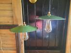 Groen emaille franse hanglampen, Ophalen of Verzenden