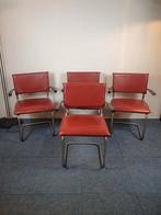 Jess Design Stoelen - Set van 4 - Leer en Buizenframe, Ophalen, Gebruikt, Design, Metaal