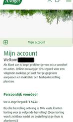 50 tegoed A.Vogel, Eén persoon, Cadeaubon, Warenhuis- of Winkelbon