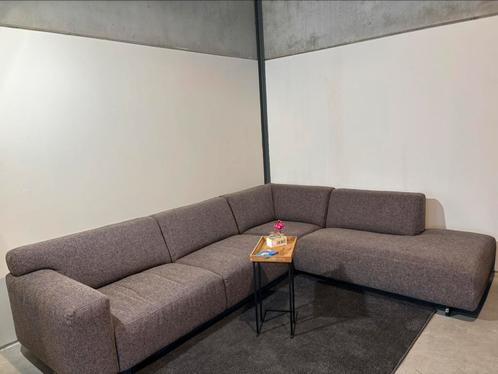 GRATIS BEZORGING| mooie montel hoekbank donker grijs, Huis en Inrichting, Banken | Complete zithoeken, Zo goed als nieuw, Stof