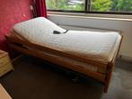 Hoog/laag bed voor thuiszorg, Ophalen, 90 cm, Eenpersoons, Bruin