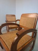 Art deco fauteuils set van 2, Huis en Inrichting, Fauteuils, Ophalen of Verzenden, 75 tot 100 cm, Hout, 50 tot 75 cm