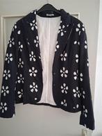 Bandolera blazer - maat 36 - donkerblauw met bloemen, Blauw, Ophalen of Verzenden, Zo goed als nieuw, Jasje