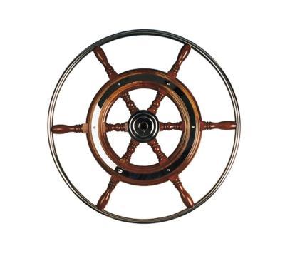 Stuurwiel hout RVS hoepel type 3, Watersport en Boten, Bootonderdelen, Nieuw