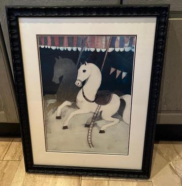 Schilderij 'paard in draaimolen' beschikbaar voor biedingen