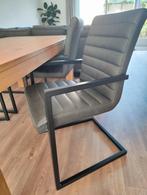 4 eetkamerstoelen, Huis en Inrichting, Stoelen, Ophalen, Gebruikt, Grijs, Vier