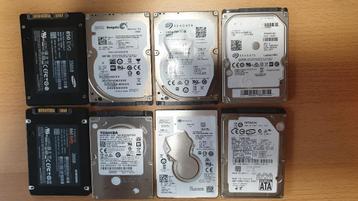 Harddisk HDD en SSHD SATA 2.5" 250GB, 500GB en 1TB beschikbaar voor biedingen