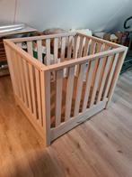 Grijze box met lade en verstelbare bodem, Kinderen en Baby's, Boxen, Ophalen, Zo goed als nieuw, Vierkant, Lade