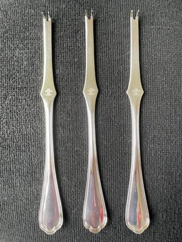 3 Christofle Spatours verzilverde kreeftenhaken/-curettes beschikbaar voor biedingen