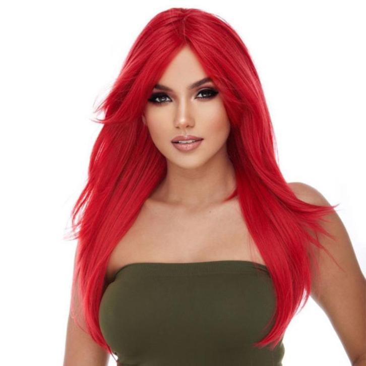 Pruik lang rood steil haar in lagen model Moonlight, Sieraden, Tassen en Uiterlijk, Uiterlijk | Haarverzorging, Nieuw, Pruik of Haarverlenging