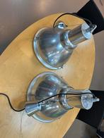 2 Grote Aluminium Industriele Hanglanpen, Huis en Inrichting, Lampen | Hanglampen, Ophalen of Verzenden, Zo goed als nieuw, 75 cm of meer