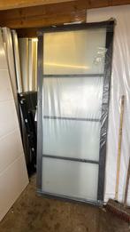 Opdek steellook deur 93x231.5 cm rechtshang melkglas nr 767, Ophalen, 80 tot 100 cm, 215 cm of meer, Binnendeur