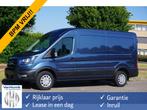 Ford Transit 350L L3H2 Trend AUT8 130PK BPM VRIJ! 12" Sync4, Auto's, 4 cilinders, Blauw, 2800 kg, Bedrijf