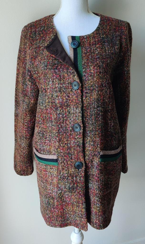 Geisha lang gemêleerd jasje / vest maat 40, Kleding | Dames, Jasjes, Kostuums en Pakken, Zo goed als nieuw, Maat 38/40 (M), Bruin